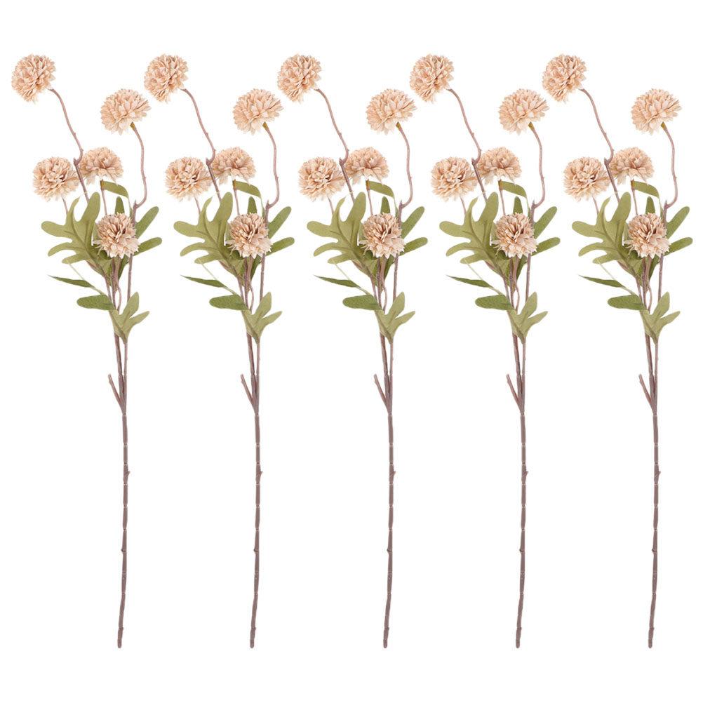 5Pcs Lifelike Plastic Artificial Dandelion Flowers Realistic Fake Dandelion for Wedding Decoration Home Party DIY Flower