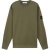 Solid Color Logo Crew Neck Pullover Long Sleeve Sweatshirt Men Sweatshirt Green 811563750-V0059