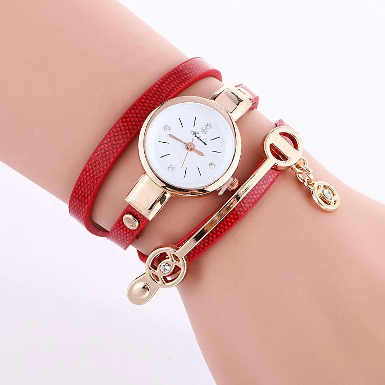 Reloj Fashion Women Bracelet Watch Gold Quartz Gift Watch Wristwatch Women Dress Leather Casual Bracelet Watches Hot Selling