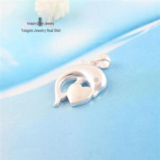 

Ожерелье-подвеска «Дельфин» из чистого серебра 999 пробы - Гипоаллергенное, Женственный милый темперамент, Короткая цепочка на ключицу из стерлингового серебра, Высококлассный нишевый дизайн. Pure Silver