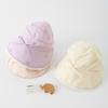 Princess Lace Trim Empty Top Hat for 3-8 Years Old Girls Spring Summer Sun Protection Cotton Linen Cord Fisherman Hat