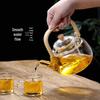 Handmade Glass Teapot with Beam Handle