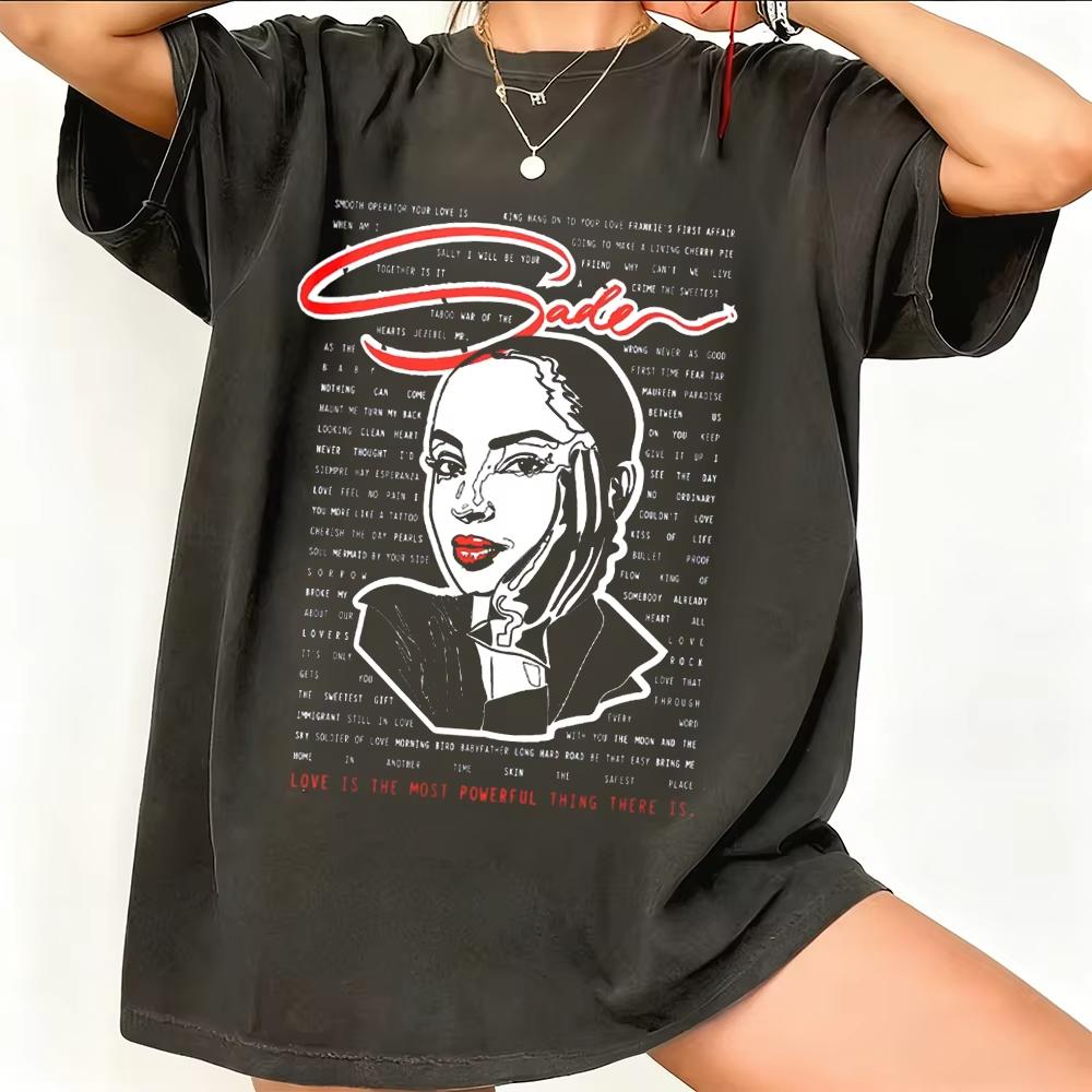 T-shirt Grafica Stampa Ssade Cantante Anni '90 Estate Unisex Unisex Larga e Traspirante Maglietta Top