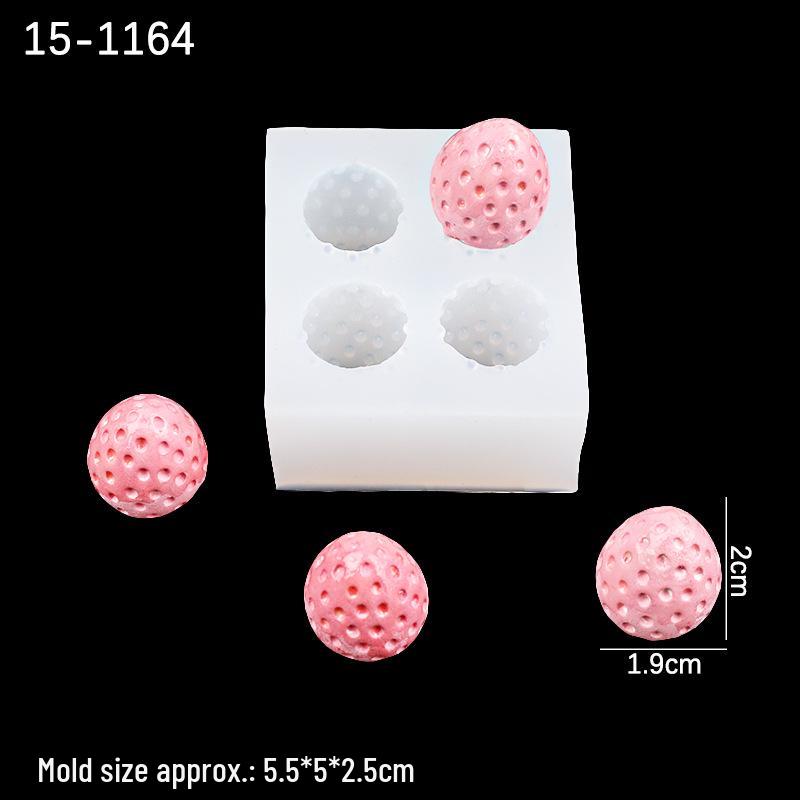 3D-Erdbeer-Silikonform für Schokolade, Kuchen, Süßigkeiten und Aromatherapie.