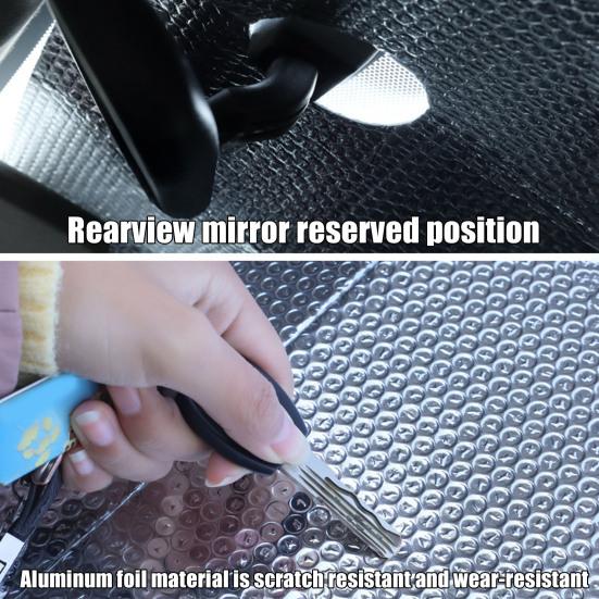 Foldable Car Sun Shade Windshield Windows Heat Shield with UV Protection Reflective Aluminum Foil Universal Car