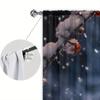 2pcs Northern Cardinal Printed Curtain for Home Decor - Rod Pocket Window Treatment for Bedroom, Office, Kitchen and Living Room