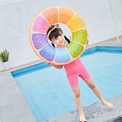 1Pcs Fruit Swim Ring Children'S Thickened Inflatable Boy'S Life Buoy Baby'S Floating Ring Child'S Underarm Ring Girl'S