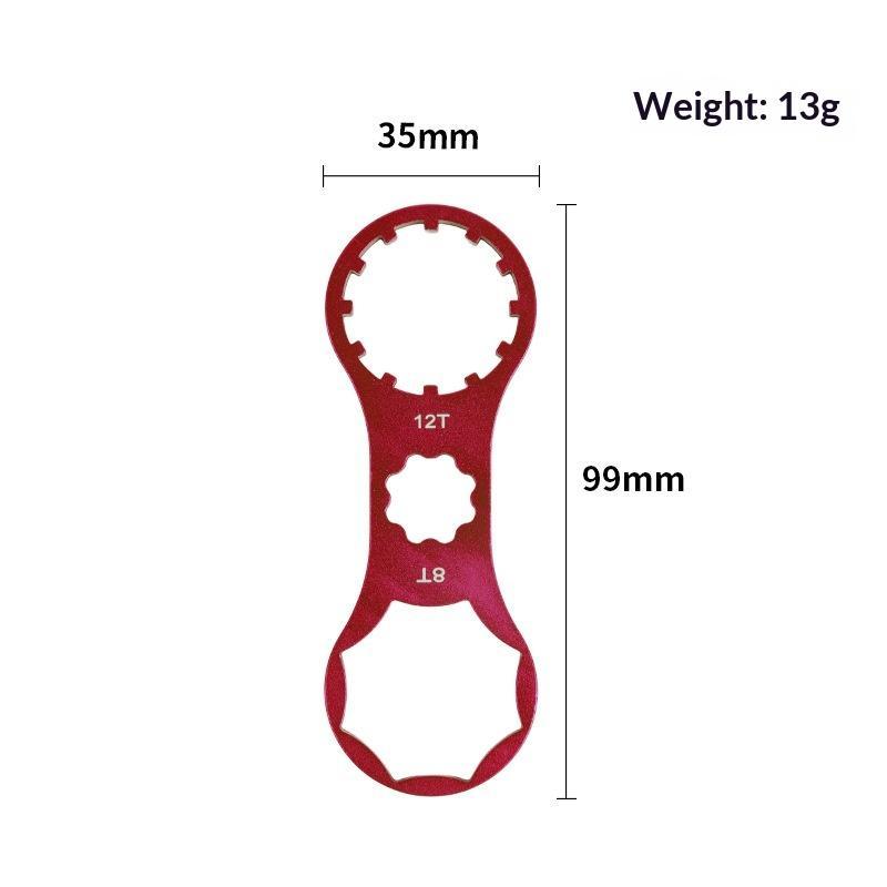 Aluminum Alloy Bike Front Fork Cap Wrench Lightweight High Precision Perfect For Mountain Bike Repair Maintenance