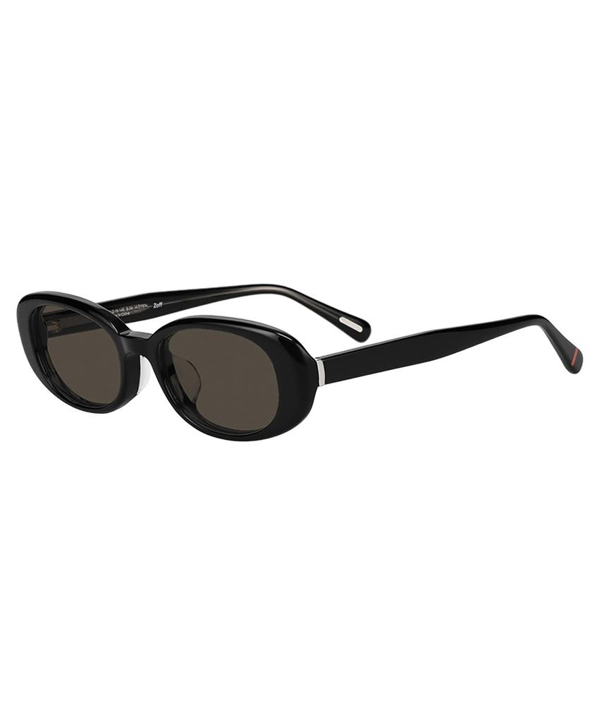 Zoff x UNITED ARROWS ZA261G05 Oval Sunglasses Black Colored Lens Thick Frame UV Protection Unisex Men's Women's