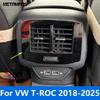 For Volkswagen VW T-ROC TROC 2018- 2024 2025 Steel Rear Seat Air Condition Vent Outlet Cover Trim Accessories Car Styling