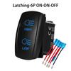 Headlights Rocker Switch 6 Pin ON-ON-OFF / 7Pin ON-OFF-ON High Low Beam Rocker Switch with Wires for Car UTV Truck RV Trailer