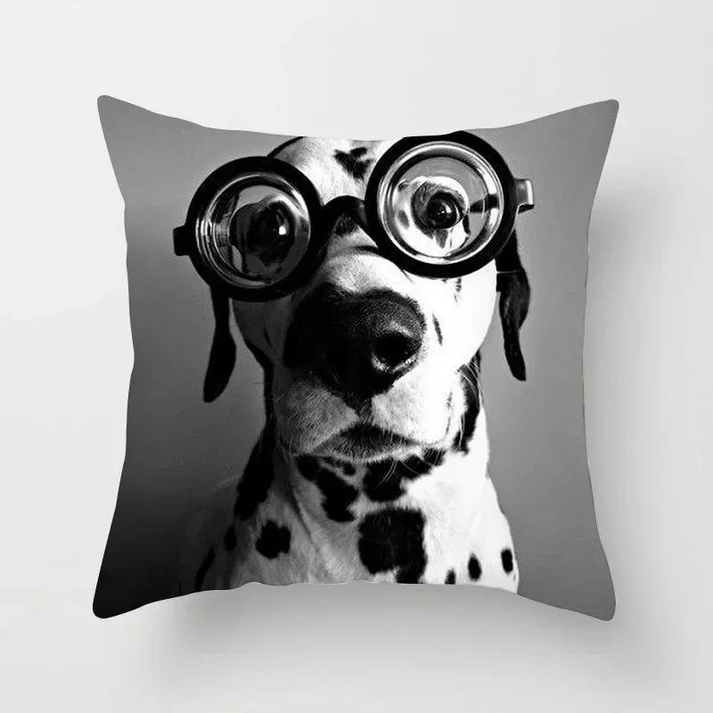 VIKAMA Minimalist Black White Cushion Cover Aesthetic Geometric Print Sofa Pillow Cover Living Room Car Soft Home Decor