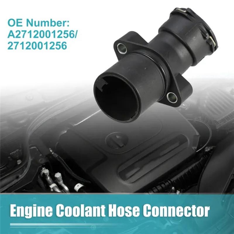 A28G-1 PCS Auto Thermostat Housing Pipe Joint Black ABS For E-Class C-Class CLK Class SLK Class 2712001256 A271200