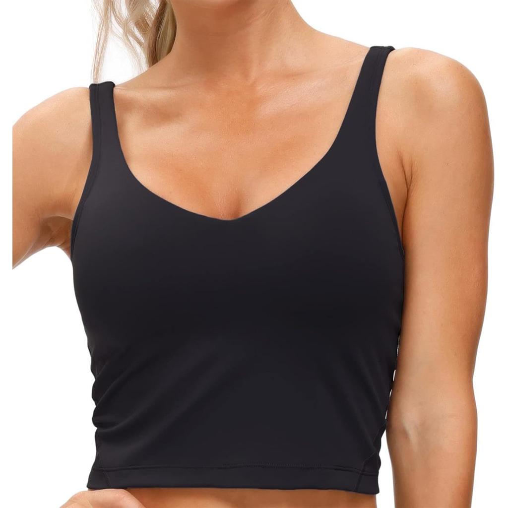 Women’s Sleeveless Crop Tank Top with Scoop Neck Fitted Athletic Design for Yoga Running Gym and Everyday Wear