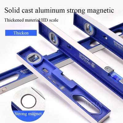 23-50cm Přesná Pevná Hliníková Slitina Silná Magnetická Libela Úhloměr Dřevoobrábění