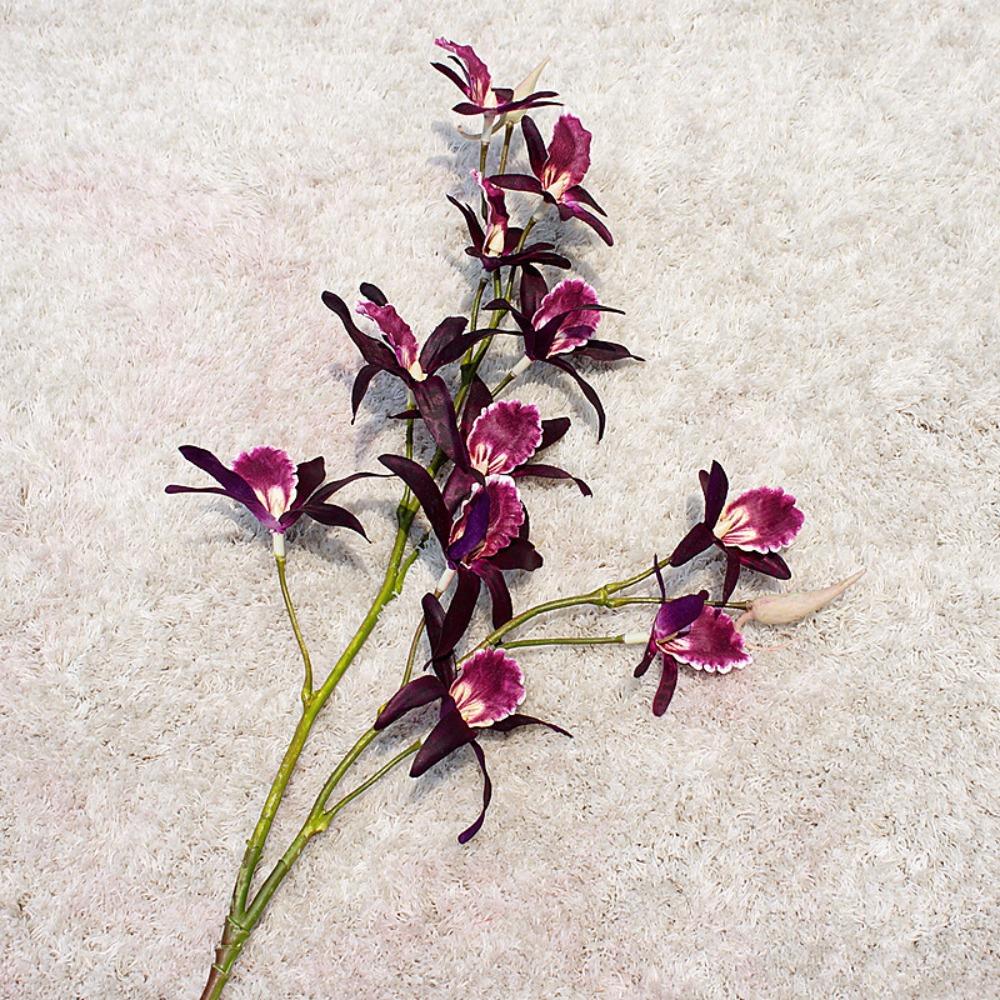 

2 Fork Artificial Dendrobium Branch Real Touch Fake Flowers Simulation Orchids Wedding Party Decor вино красного