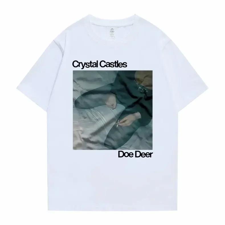 

Crystal Castles Doe Deer Graphic Print T Shirts Unisexs Hip Hop Casual Vintage T Shirt Unisex Women Gothic Rock Tshirts S