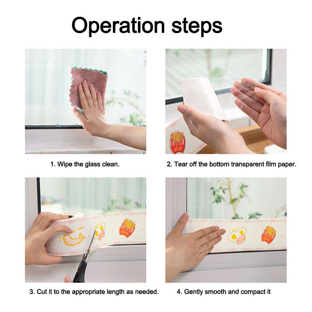Waterproof Toilet Caulk Tape Cartoon Window Water-absorbing Sticker Sink Tape  for Bathroom Kitchen