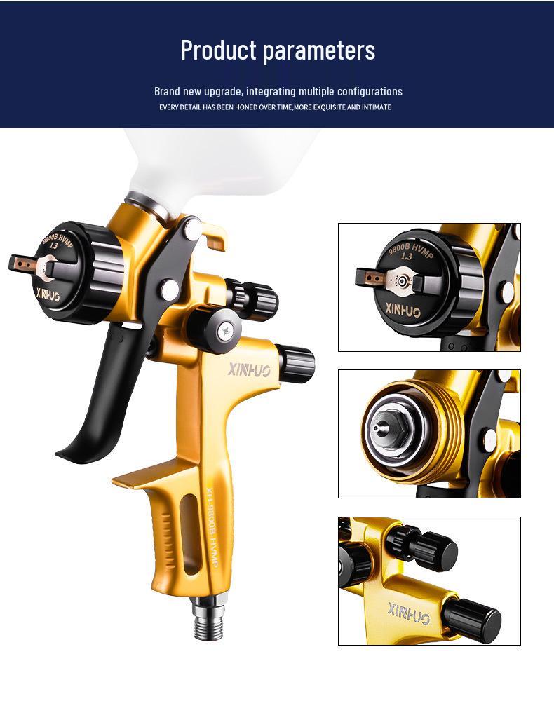 High Atomization Low Pressure Dual-Use Spray Gun for Paint & Clear Coat