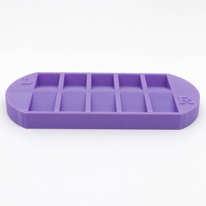 8-Grids Nail Tip Storage Tray With L/R Mark False Nail Display Organizer Reusable Nail Art Storage Plate For Salon & Home Manicu