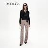 MO&Co. Rock Star Silk Velvet High-Waist Straight Casual Pants