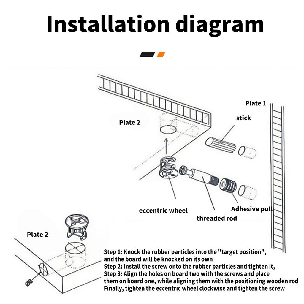 20Pcs Furniture Connector Wardrobe Eccentric Wheel Removal Fastener Connector for Panel Furniture Dressers Drawer