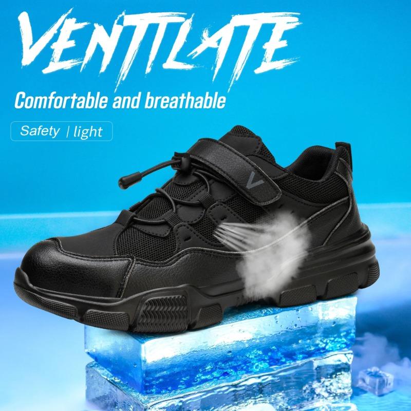 New 2024 Fashion Men's Protective Labor Shoes Sneakers Steel Toe Cap Indestructible Construction Anti SmashSafety Woek Boots