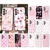 Phone Case For Samsung A17 A55 A16 A56 A35 A15 A53 A54 A33 A34 A25 A05S A52 A52S A07 A26 A06 Cute Pink Heart Bow