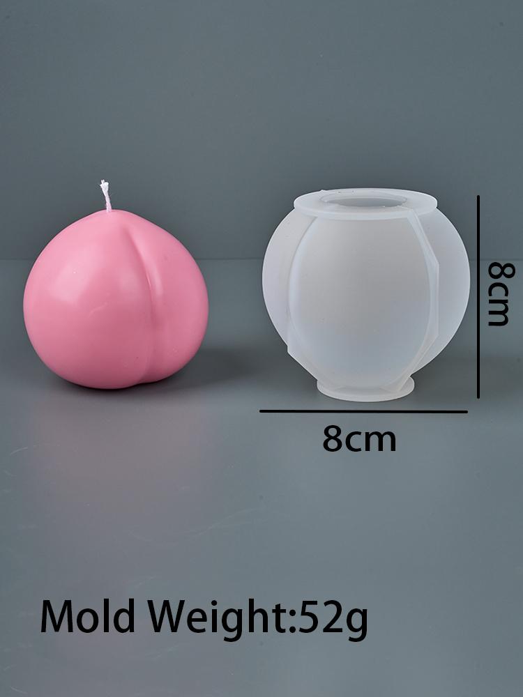 3D Fruit Shape Scented Candle Silicone Mold DIY Handmade Pomegranate Apple Banana Pear Lemon Peach Making Resin Mold Craft Gifts