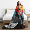 Top Gun Sign Tom Cruise Fighter  Flannel Blanket  Warm Throw Blanket For Couch Bed Travel Graphic Bedspread Sofa Bed Cover