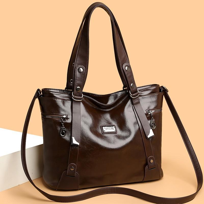 Elegante PU-Leder-Tragetasche für Damen – Schultertasche mit großem Fassungsvermögen, verstellbarem Riemen und Vintage-Design, perfekt für den täglichen Gebrauch