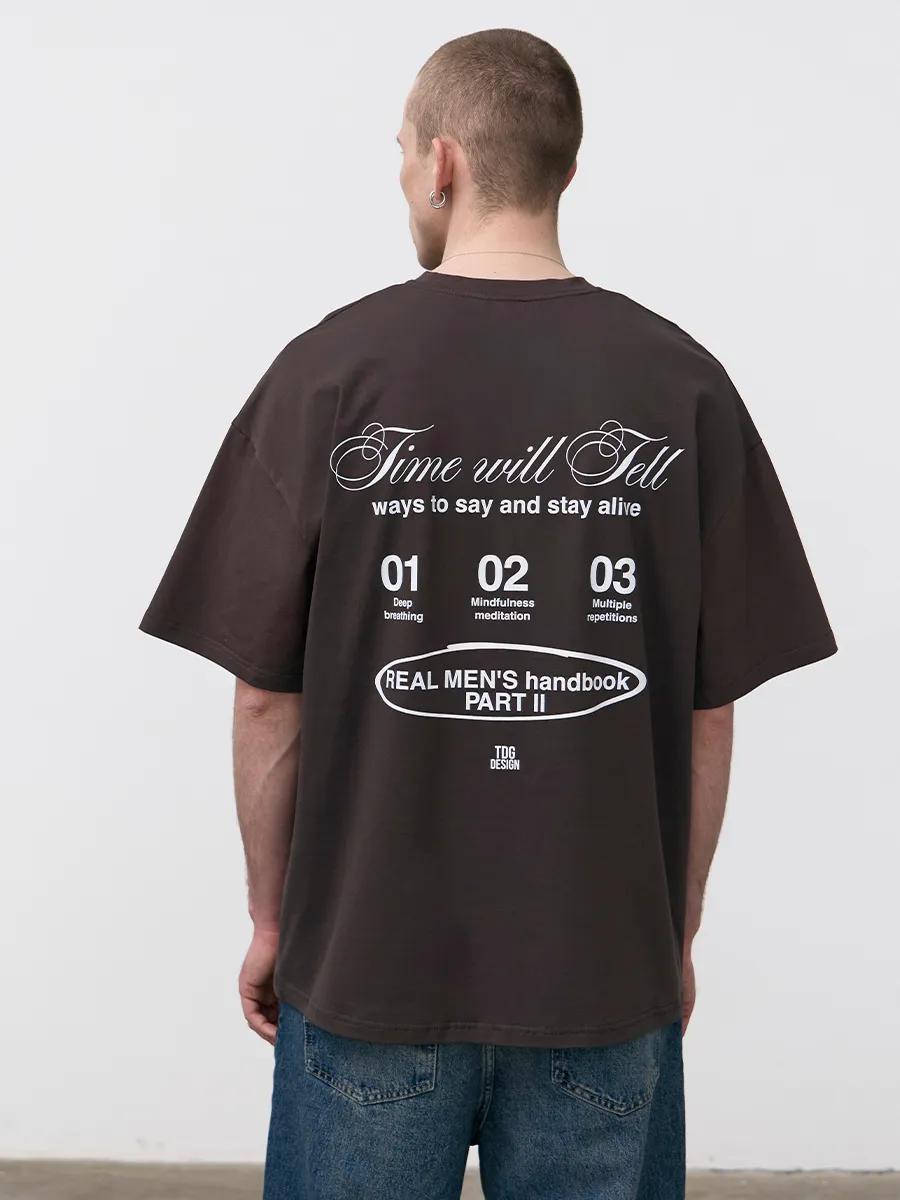 Black T-shirt with print City of Kostroma 1152 XL