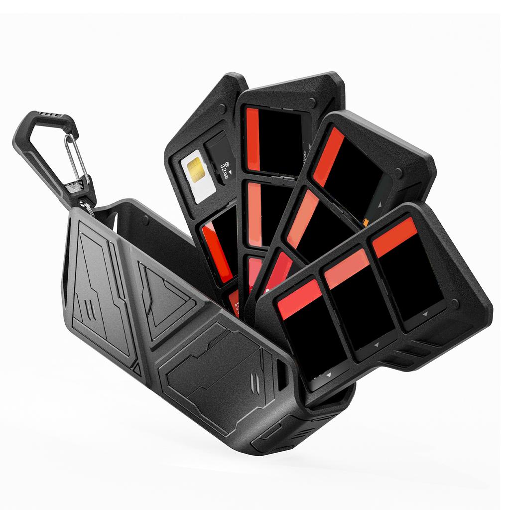 Game Card Case for Nintendo Switch 2/OLED/Lite 12-Slot Hard PC Dustproof Storage Box with Hook