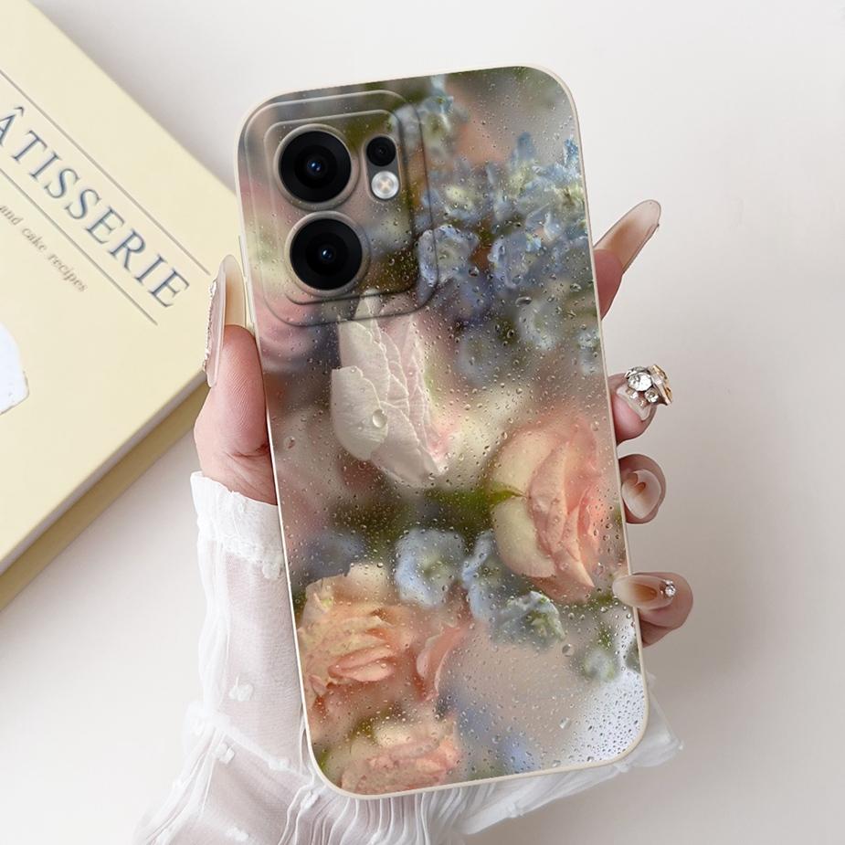 For Oppo Reno 13F 5G Case Reno13 FS CPH2699 Cute Cat Grid Pattern Cover Soft TPU Phone Cases For Oppo Reno13 F 4G Reno13F Fundas