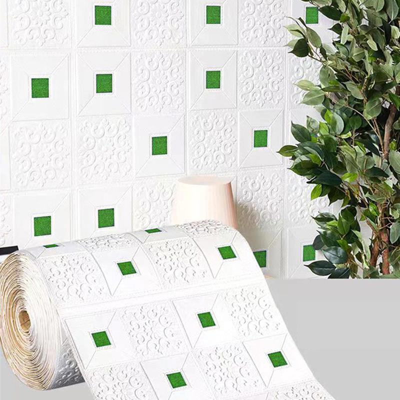 3D brick pattern decoration waterproof moisture-proof and mildew proof wall panel wallpaper DIY bedroom kitchen background wall