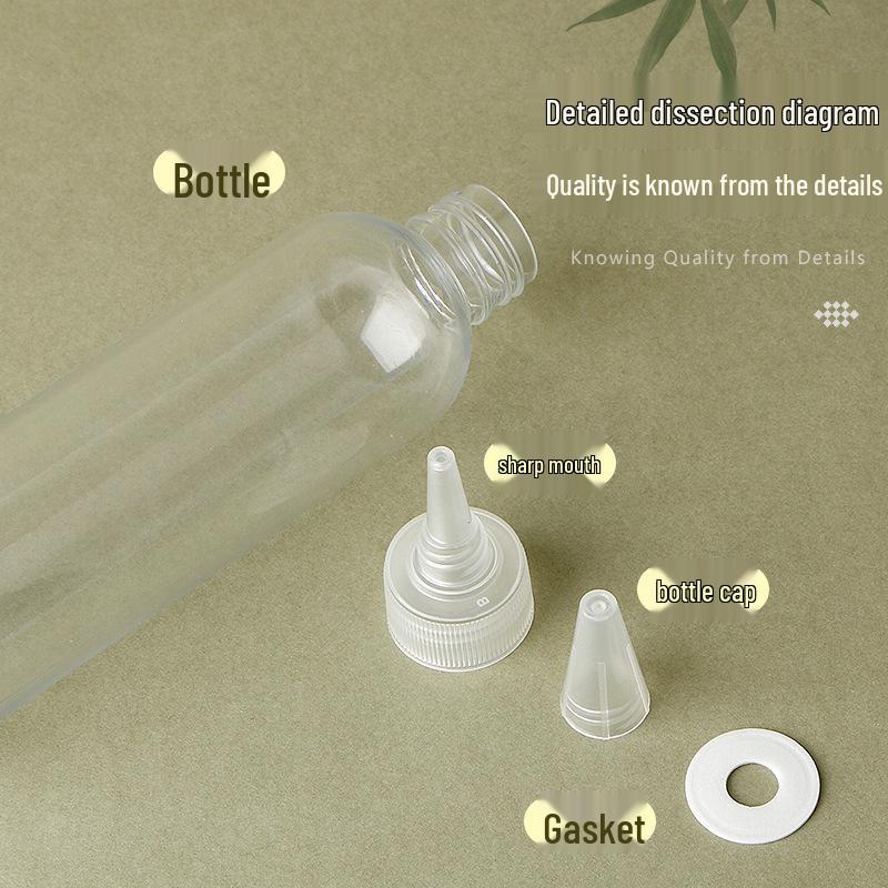 Transparente PET-Kunststoff-Quetschflasche mit Spitze für Kleber, Lotion oder Pigmente - Erhältlich in 50 ml und 100 ml