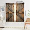 Farmhouse Rustic Barn Door Curtains Panel Polyester Pocket Rod Top Living Room Bedroom Office Kitchen Curtain Light Filtering For Sitting Made Of