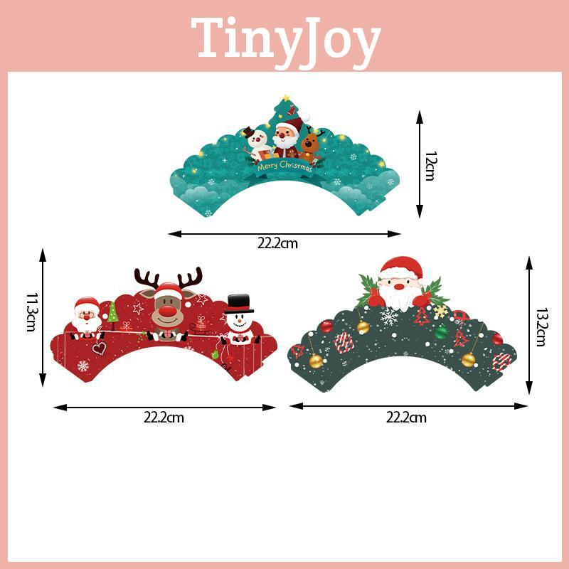 Christmas Cake Decoration Paper Flags Cards For Festive Party Celebration Prop