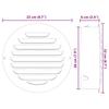 Ventilation Grille Set 4 pcs Silver 200 mm Stainless Steel