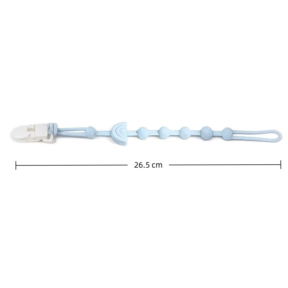 Anti-Lost Baby Pacifier Clip Solid Color Dummy Chain Silicone Pacifier Chain Newborn Infant Baby