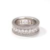 THE BLING KING Baguettecz Ring New Style 8mm Square Zirconia Stones Hiphop Punk Jewelry Male Fashion Finger Circle Gift