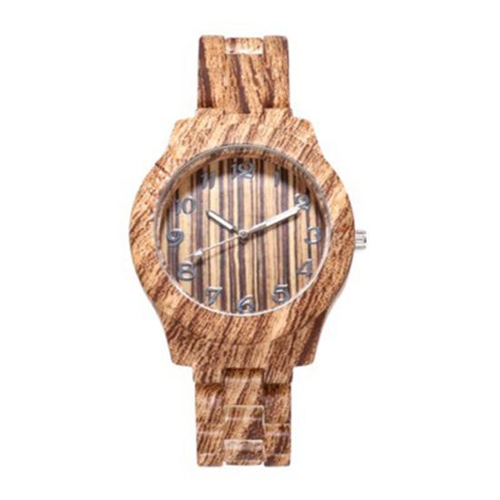 Wood Grain Quartz Watch Stylish Round Dial Watch Arabic Numerals Elegant Wristwatch for Men света кофе