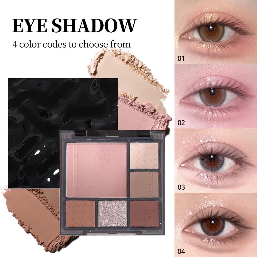 Gradient eyeshadow palette, atmosphere, eyeshadow, high-gloss, repairing blush, all-in-one multi-function integrated palette