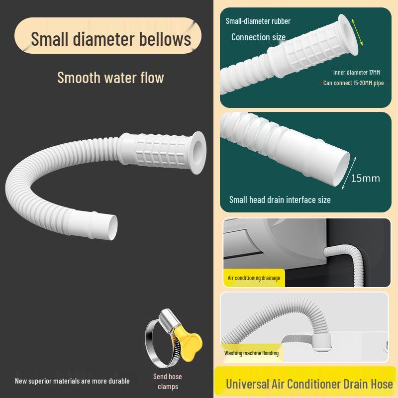 

Пластиковий подовжувач для водяного шланга для крана та зливу Small diameter thickened 0.5m with hose clamp