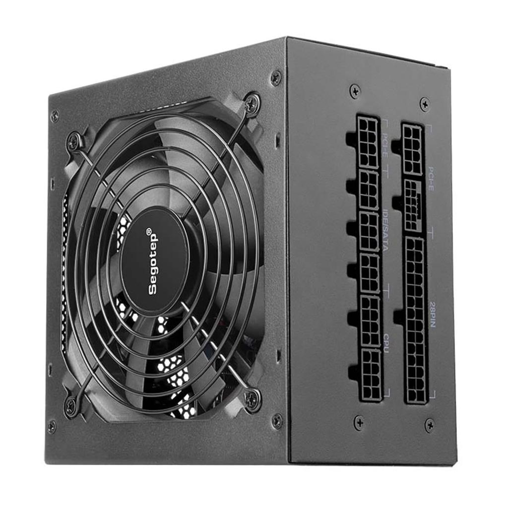 Segotep 80PLUS GOLD Certified Power Supply GM750W with ATX 120mm Fully Modular Compact 140mm Depth High-Efficiency 3.1 Fan, Design,