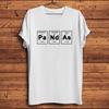 EleUnisexts Periodic Table StyleCute Panda Funny T Shirt UnisexWhite Casual TshirtShort Sleeve StreetwearUnisex Geek Teenocrack