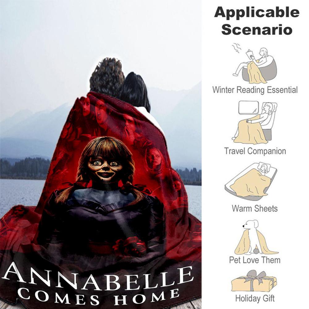 1PC Annabelle Comes Home Outdoor Flannel Blanket Soft Plush Decor for Picnics, camping,Bedroom, Playroom, Office1230A