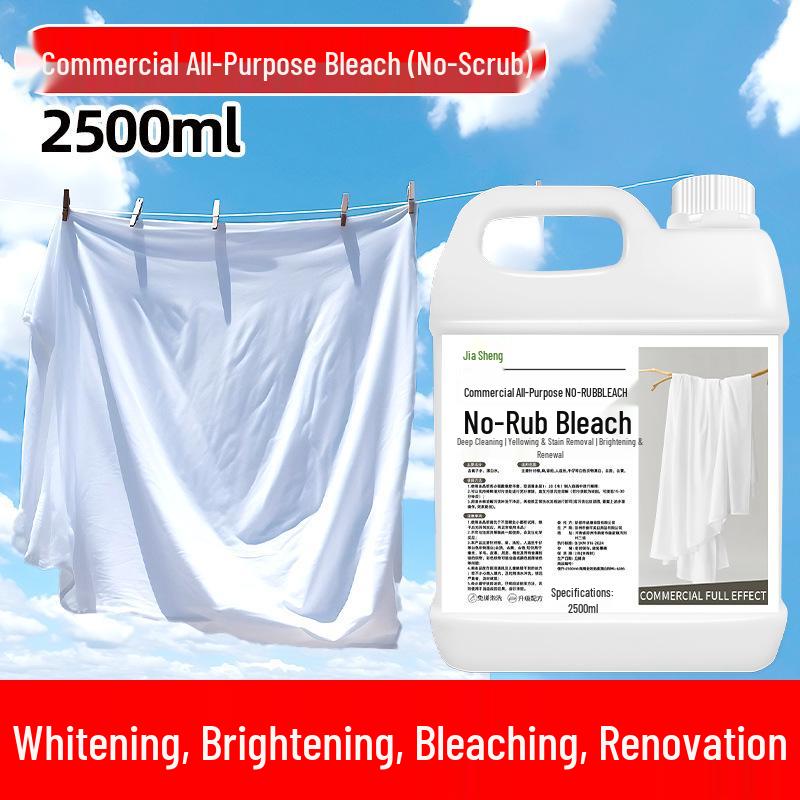 No-Rub Whitening Bleach for Lab Coats & Bedding with Stain Remover and Antibacterial Detergent