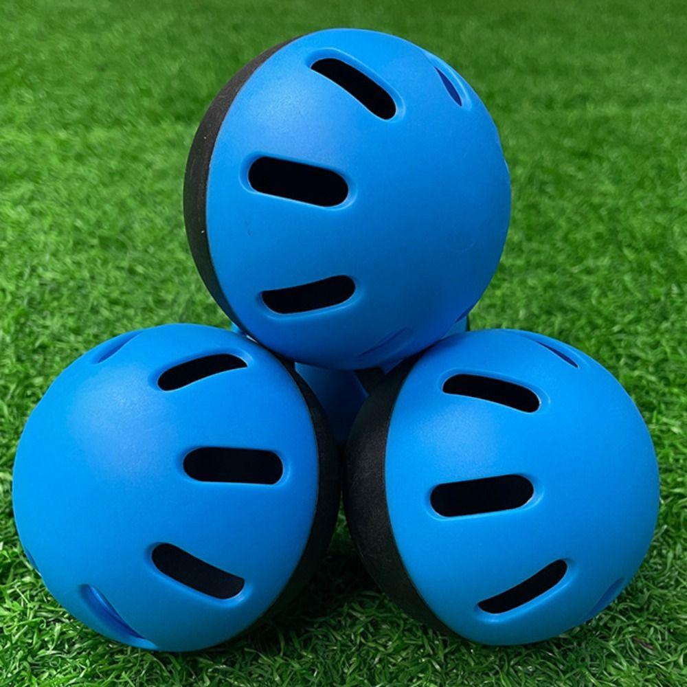 5PCS EVA Airflow Balls 74MM Softballs Plastic Baseball Practice Balls Outdoor