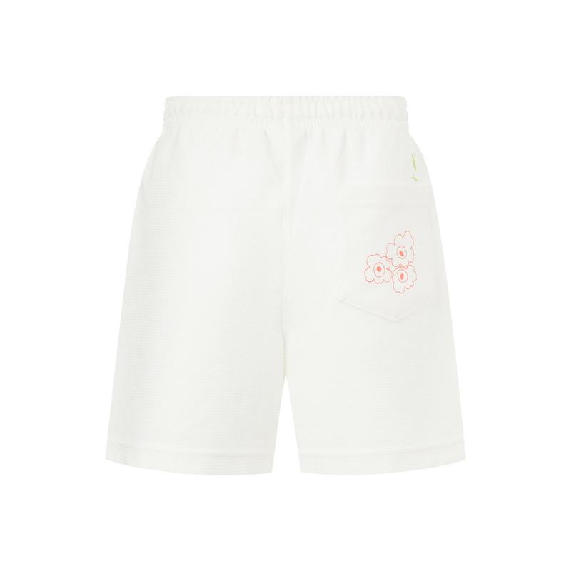 Li Ning Sport Simple Solid Color Printed Loose Casual Shorts Women shorts Off-White AKSV832-2